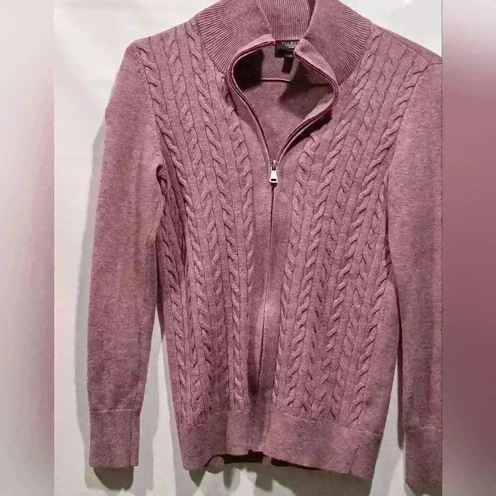 Talbots petite zip up sweater. - Picture 1 of 6